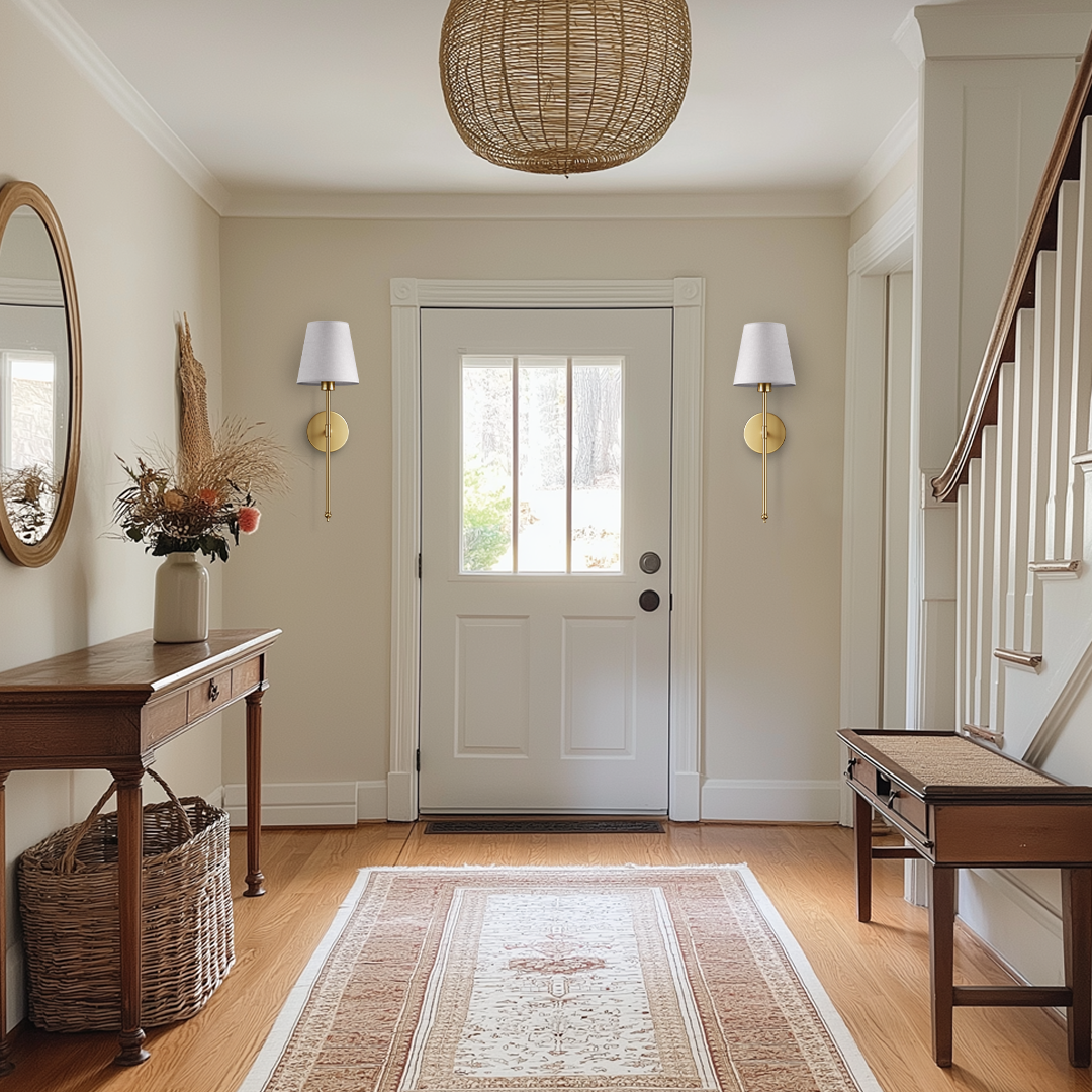 BulbBoss wall sconces used as bedside lamps