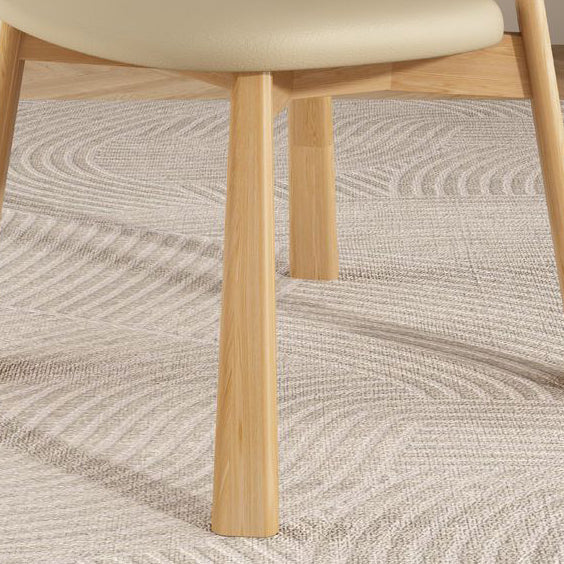 Contemporary Simplicity Square Faux Leather Upholstered Solid Wood Dining Chair Backrest For Dining Room