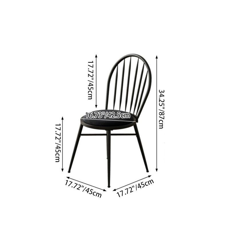 Contemporary Nordic Hollow Backrest Carbon Steel Frame Upholstered Dining Chair For Dining Room