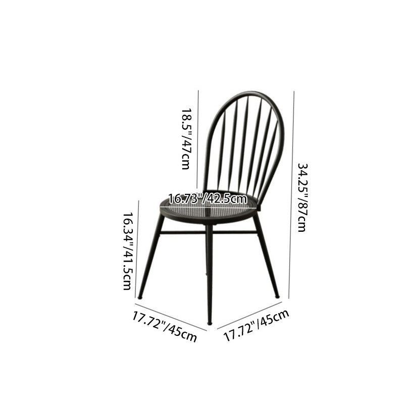 Contemporary Nordic Hollow Backrest Carbon Steel Frame Upholstered Dining Chair For Dining Room
