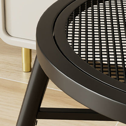 Contemporary Nordic Hollow Backrest Carbon Steel Frame Upholstered Dining Chair For Dining Room