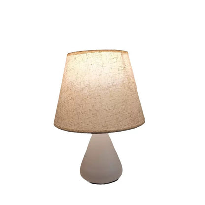 Moderne minimalistische runde Tischleuchte aus Eisen mit Stoffbezug und einflammigem Design für das Schlafzimmer 