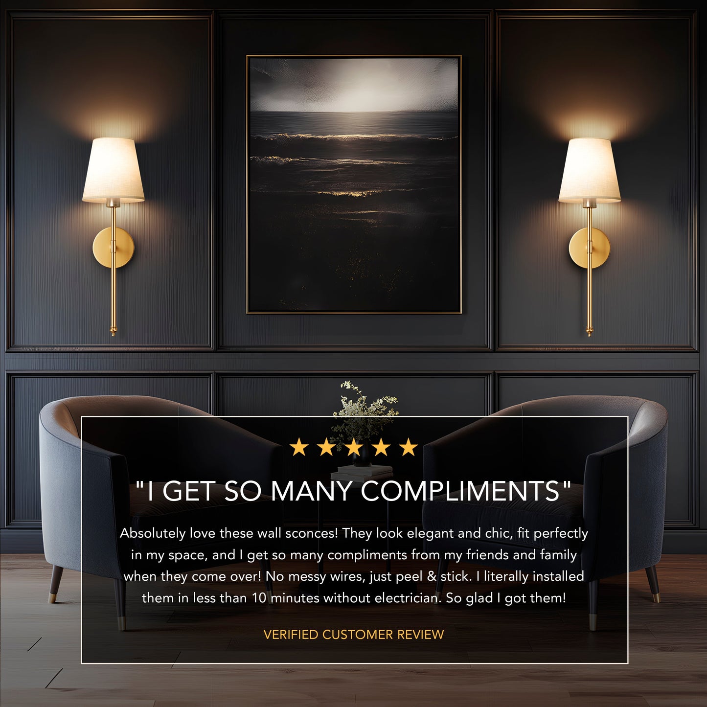 WIRELESS WALL SCONCES (SET OF 2 )