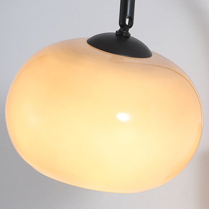 Traditional Vintage Wood Round Glass Shade 1-Light Wall Sconce Lamp For Bedroom