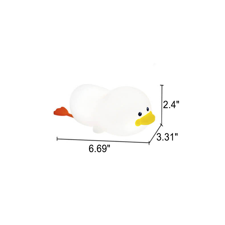 Modern Creative Cute Duck Silicone USB Rechargeable LED Pat Night Light Table Lamp