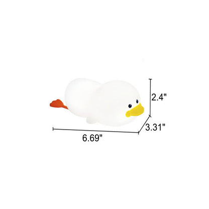 Modern Creative Cute Duck Silicone USB Rechargeable LED Pat Night Light Table Lamp