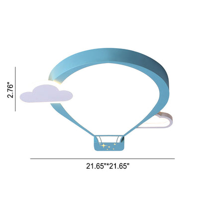 Cartoon Hot Air Balloon Kid LED Flush Mount Ceiling Light