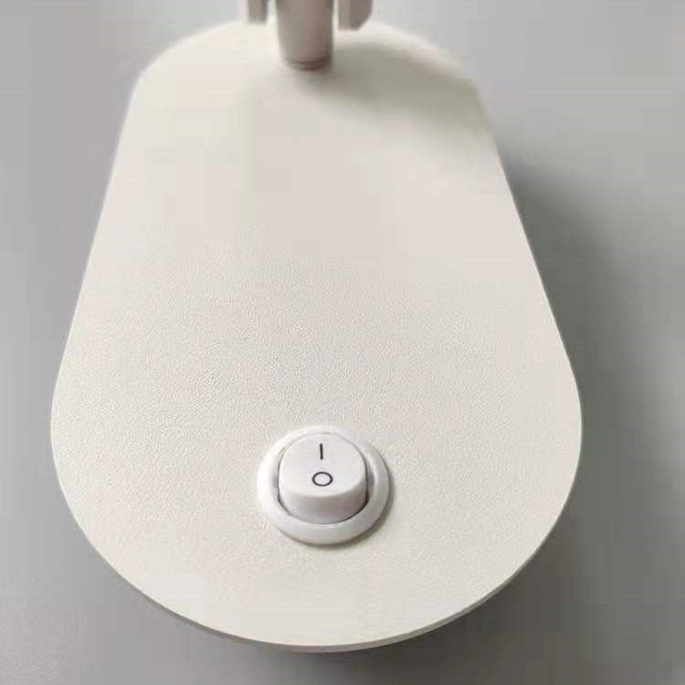 楕円形のアルミ製LEDウォールランプ - リビングルームに最適な、調節可能なスポットライト付きミニマリストなベッドサイド読書灯