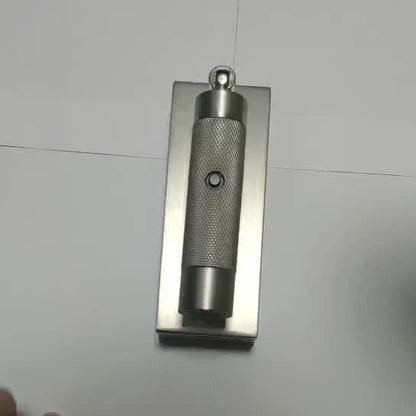 長方形シリンダーアルミLEDウォールライト - 寝室用USB充電器付き工業用調節可能スポットライト