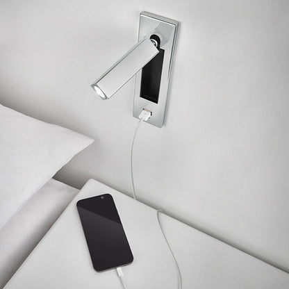 مصباح حائط LED هندسي قابل للتعديل من الألومنيوم - مصباح حائط بسيط مع إضاءة متعددة الزوايا لغرفة النوم