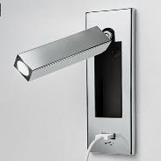 مصباح حائط LED هندسي قابل للتعديل من الألومنيوم - مصباح حائط بسيط مع إضاءة متعددة الزوايا لغرفة النوم