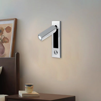 مصباح حائط LED هندسي قابل للتعديل من الألومنيوم - مصباح حائط بسيط مع إضاءة متعددة الزوايا لغرفة النوم