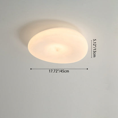 Pebble-Shaped Iron PE LED Flush Mount Lighting - Nordic Eco-Friendly Ceiling Light For Living Room