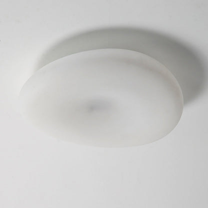 Pebble-Shaped Iron PE LED Flush Mount Lighting - Nordic Eco-Friendly Ceiling Light For Living Room