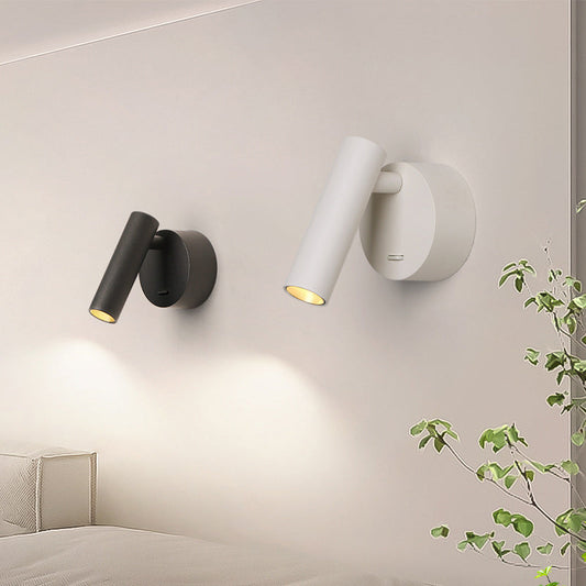 مصباح حائط LED دائري من الألومنيوم بتصميم عصري بسيط لغرفة المعيشة
