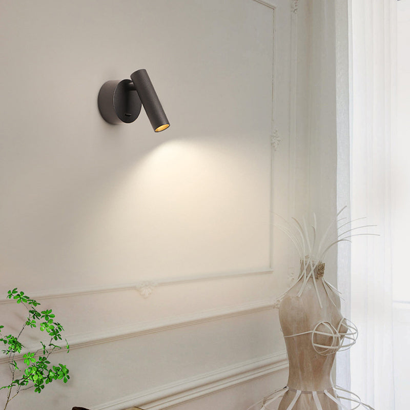 مصباح حائط LED دائري من الألومنيوم بتصميم عصري بسيط لغرفة المعيشة