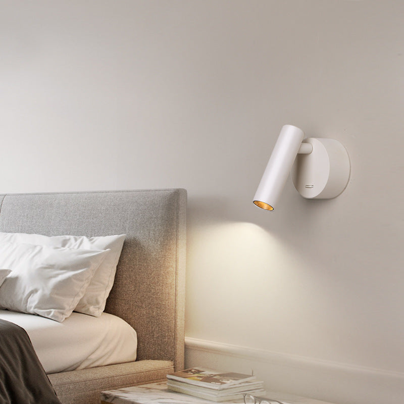 مصباح حائط LED دائري من الألومنيوم بتصميم عصري بسيط لغرفة المعيشة