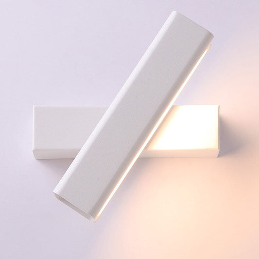 Modern Simple Metal Linear Rotating 1-Light LED Wall Sconce Lamp
