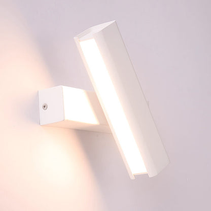 モダンでシンプルな金属製リニア回転式1灯LEDウォールスコンスランプ