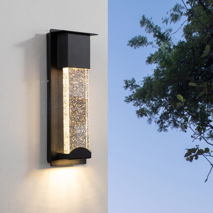 Modern Outdoor Waterproof LED Induction Crystal Outdoor Wall Sconce Lamps