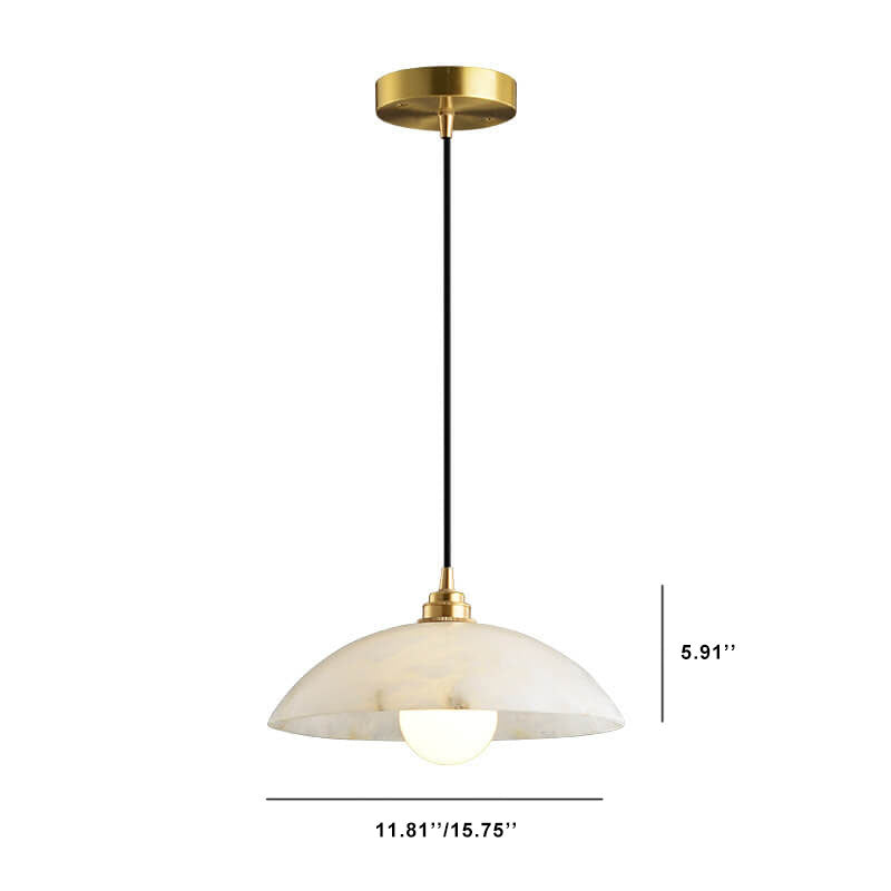 Nordic Spanish Marble Dome 1-Light Pendant Light