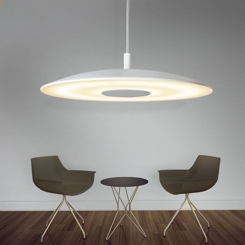 Nordic Round Plate Flying UFO 1-Light LED Pendant Light