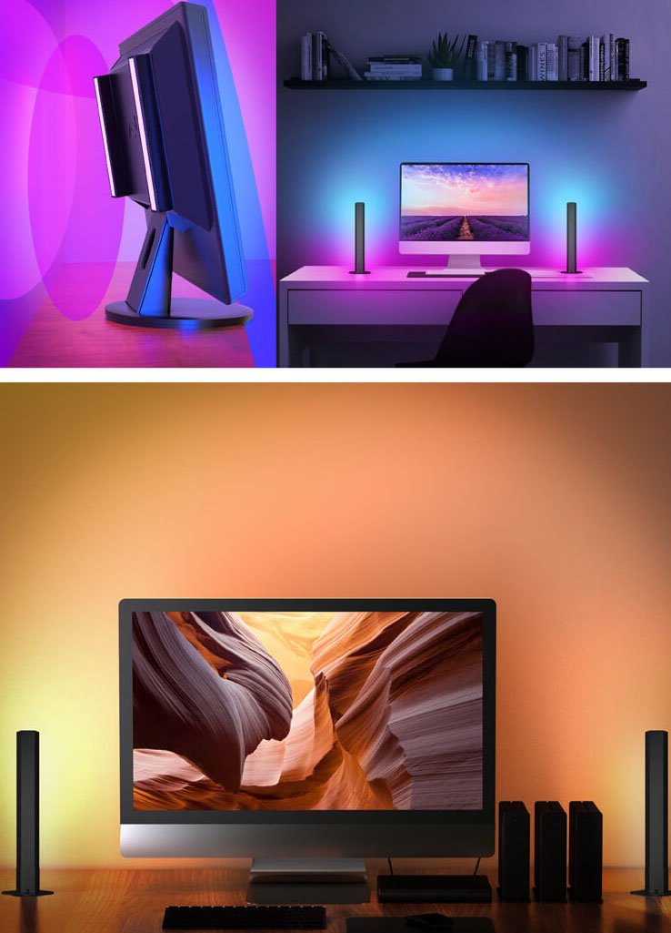 Creative Long Strip RGB 1-Light LED Table Lamp