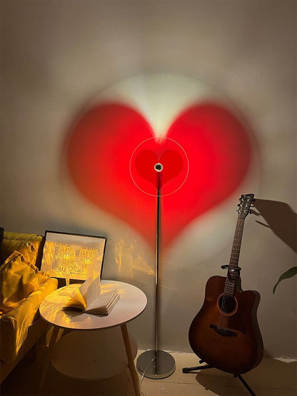 Creative Heart Shape 1-Light LED Vibes Standing Floor Lamp