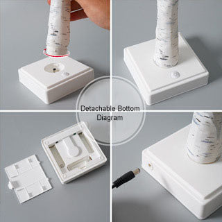 Modern Creative Holiday Decorative Colorful Egg Simulation Tree Plastic LED Table Lamp