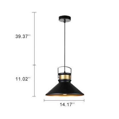 Retro 1-Light Pot Lid Pendant Light