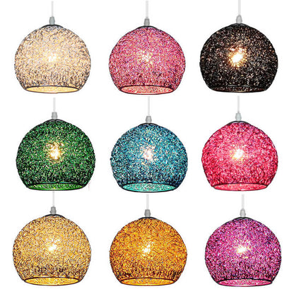 Modern Aluminum Wire 1-Light Dome Pendant Light