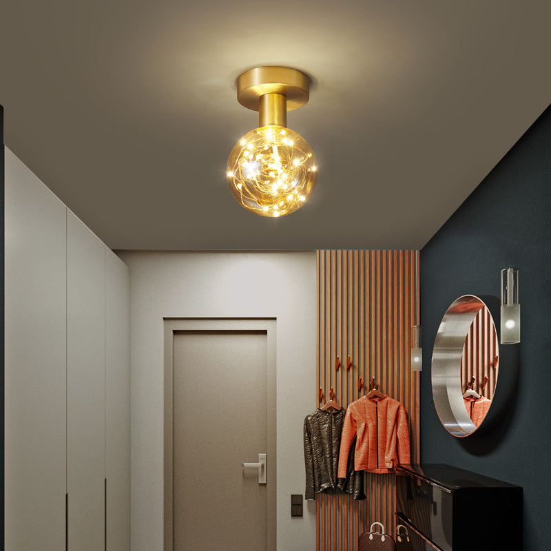 مصباح LED مدمج بتصميم جيبسوفيلا نحاسي بالكامل من نورديك 