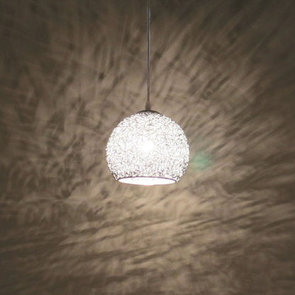 Modern Aluminum Wire 1-Light Dome Pendant Light