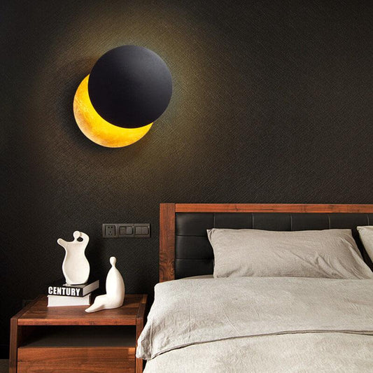 Modern Creative Solar and Lunar Eclipses 1-Light LED Art Wall Sconce Lamps