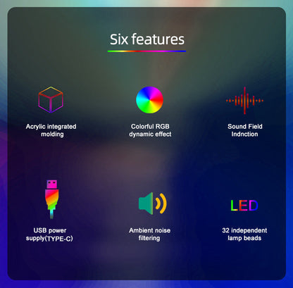 Creative Gaming Desktop Bluetooth APP Remote Control LED Desktop Ambient Table Lamp