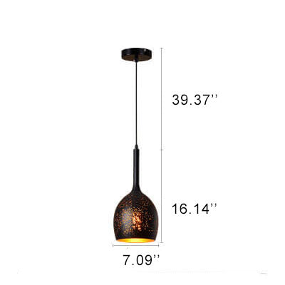 Industrial Rust Iron 1-Light Pendant Light 7 Design