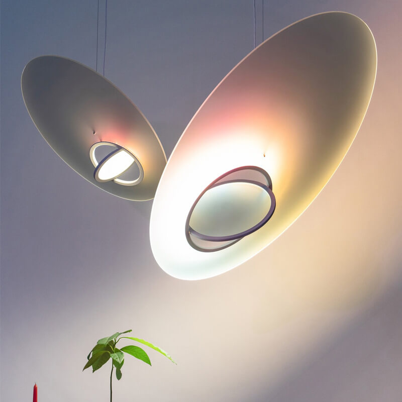 Galaxy Satellite Saturn Acrylic 1-Light LED Artistic Pendant Light