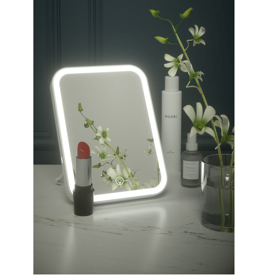 LED Makeup Mirror Touch Sensitive Portable Makeup Mirror