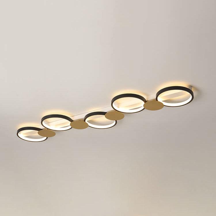 モダンな円形LED 3/4/5灯 LEDフラッシュマウントトラックライト