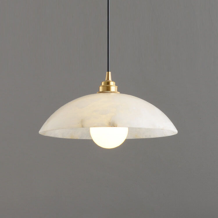Nordic Spanish Marble Dome 1-Light Pendant Light