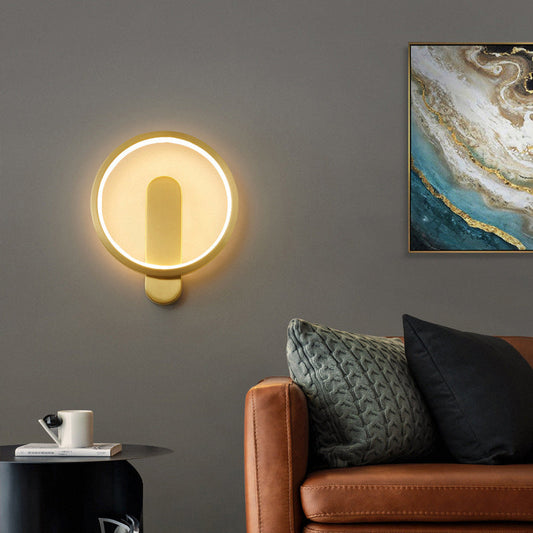 Creative Brass Circle LED Luxury Wall Sconce Lamp