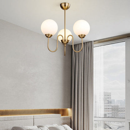 Modern Minimalist Vintage Round Ball 3/5/6/8-Light Island Light Chandelier