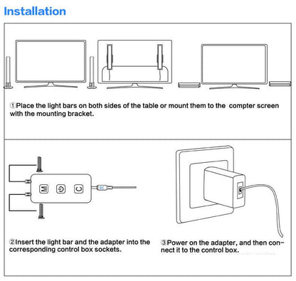 Creative Long Strip RGB 1-Light LED Table Lamp