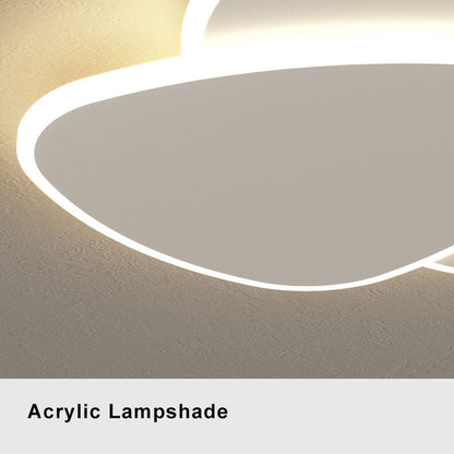 Minimalist 1-Light Two Round Changeable Tunable White LED Flush Mount Lighting