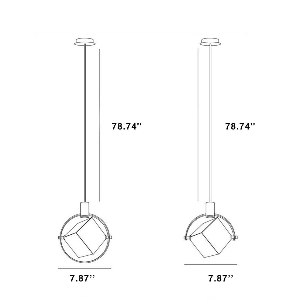 Modern Golden Ring 1-Light LED Pendant Light