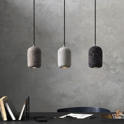 Modern Terrazzo Cylindrical LED Cement LED Pendant Light