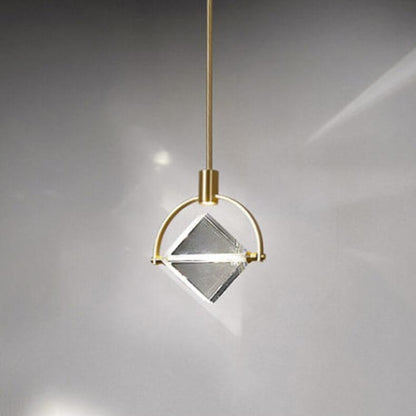 Modern Golden Ring 1-Light LED Pendant Light