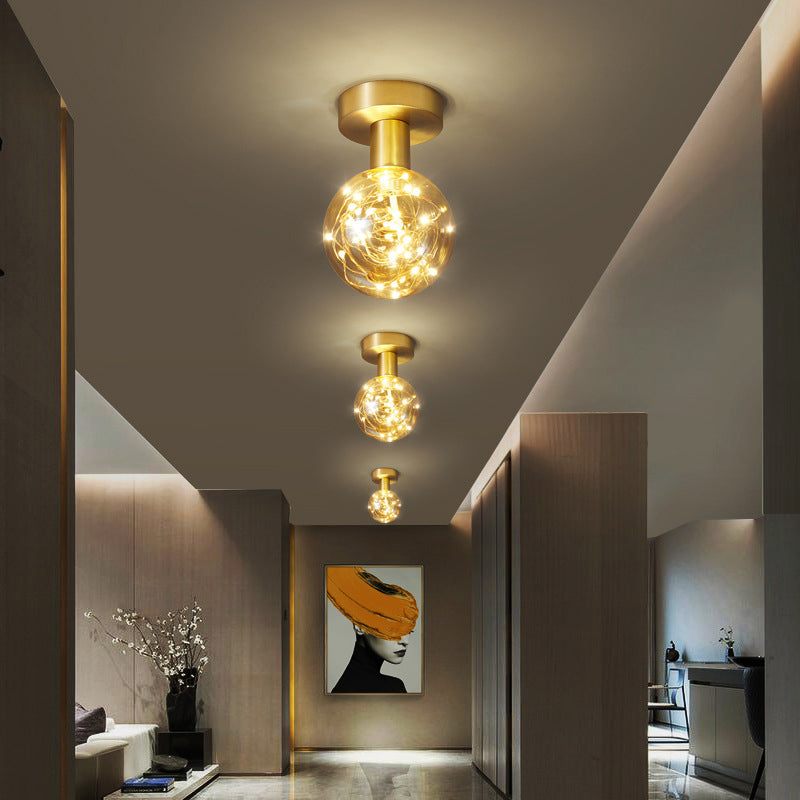 مصباح LED مدمج بتصميم جيبسوفيلا نحاسي بالكامل من نورديك 
