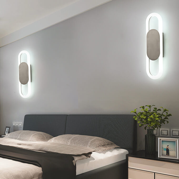 Modern Creative Oval Shape 1-Light LED Wall Sconce Lamps