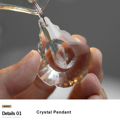 Vintage Clear Glass1-Light Flower Pendant Light